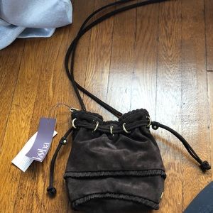 KOOBA PIPPA SMALL CROSS-BODY BUCKET BAG SUEDE